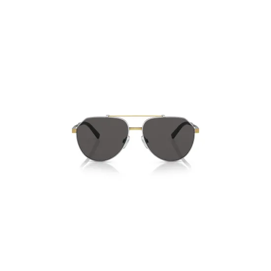 Dolce&Gabbana Unisex Bi Color-füme Policarbon Cam Çelik Kapalı Çerçeve Damla Güneş Gözlüğü Dg2288 1313/87 59-15
