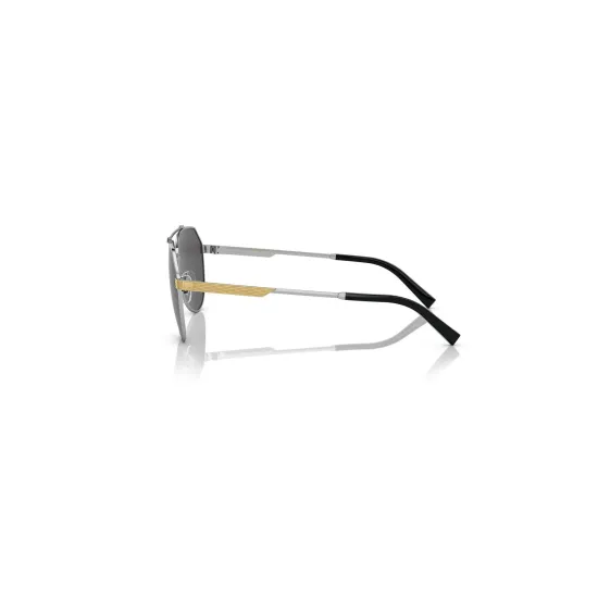 Dolce&Gabbana Unisex Bi Color-füme Policarbon Cam Çelik Kapalı Çerçeve Damla Güneş Gözlüğü Dg2288 1313/87 59-15