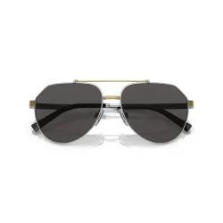 Dolce&Gabbana Unisex Bi Color-füme Policarbon Cam Çelik Kapalı Çerçeve Damla Güneş Gözlüğü Dg2288 1313/87 59-15